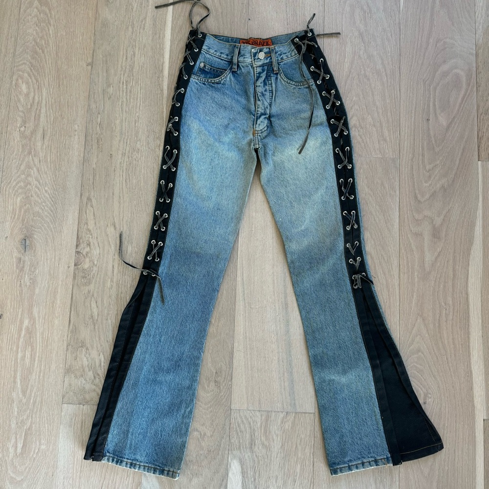 *GREAT CONDITION* ♡ YES BRAZIL Denim Side Tie Jeans